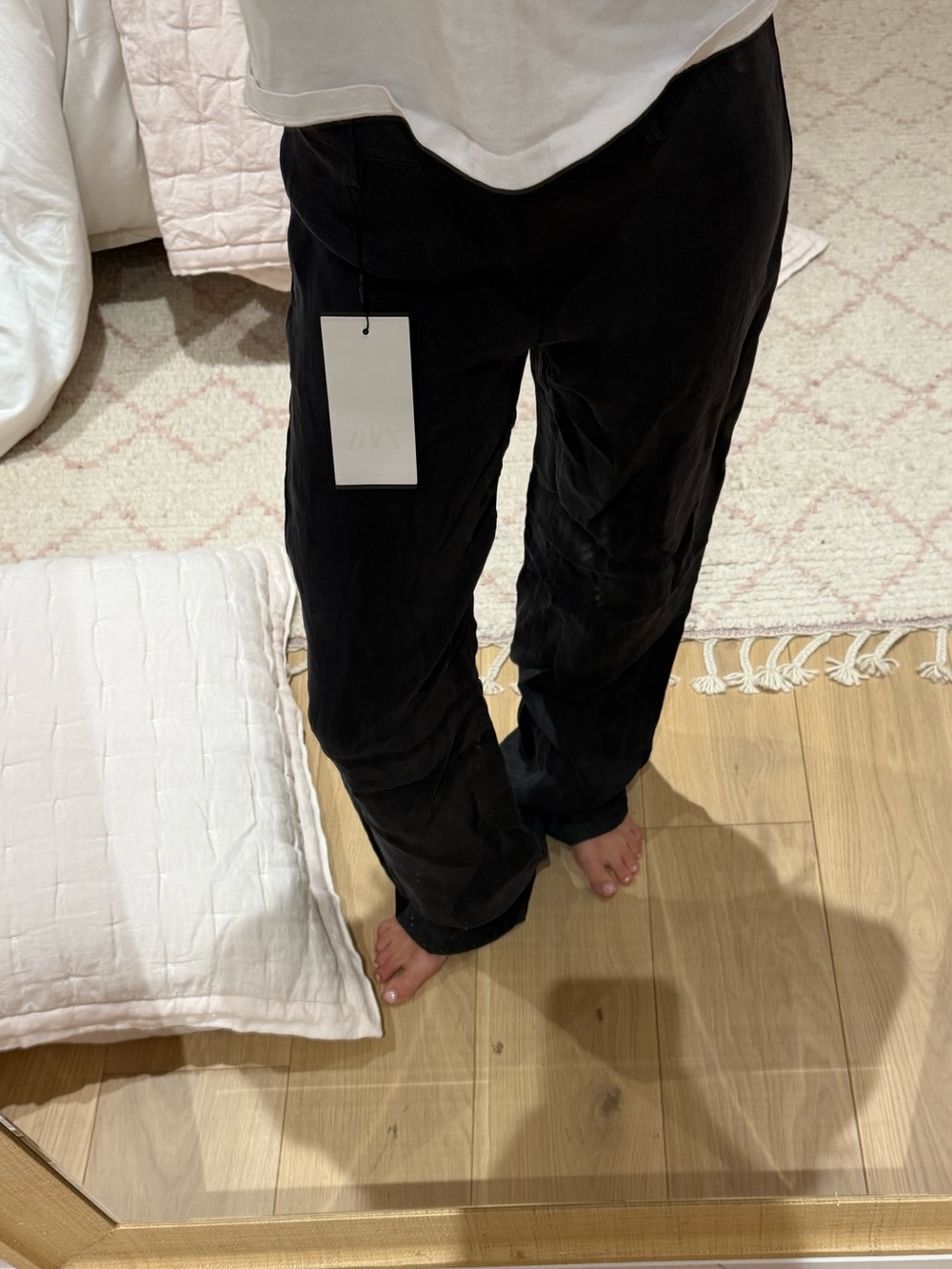 Zara Black Straight-Leg Women's Pants